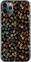 Geschikt voor iPhone 11 Pro Max hoesje - Patronen - Honden - Poten - Jongens - Meisjes - Kinderen - Kind - Siliconen Telefoonhoesje