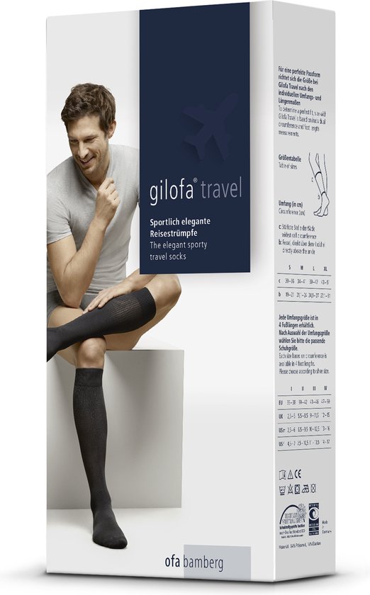 Gilofa Gilofa travel kniekous ad medium IV zwart 1paar