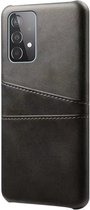 Backcover geschikt voor Samsung Galaxy A32 4G - Zwart - PU Leer - Pasjeshouder