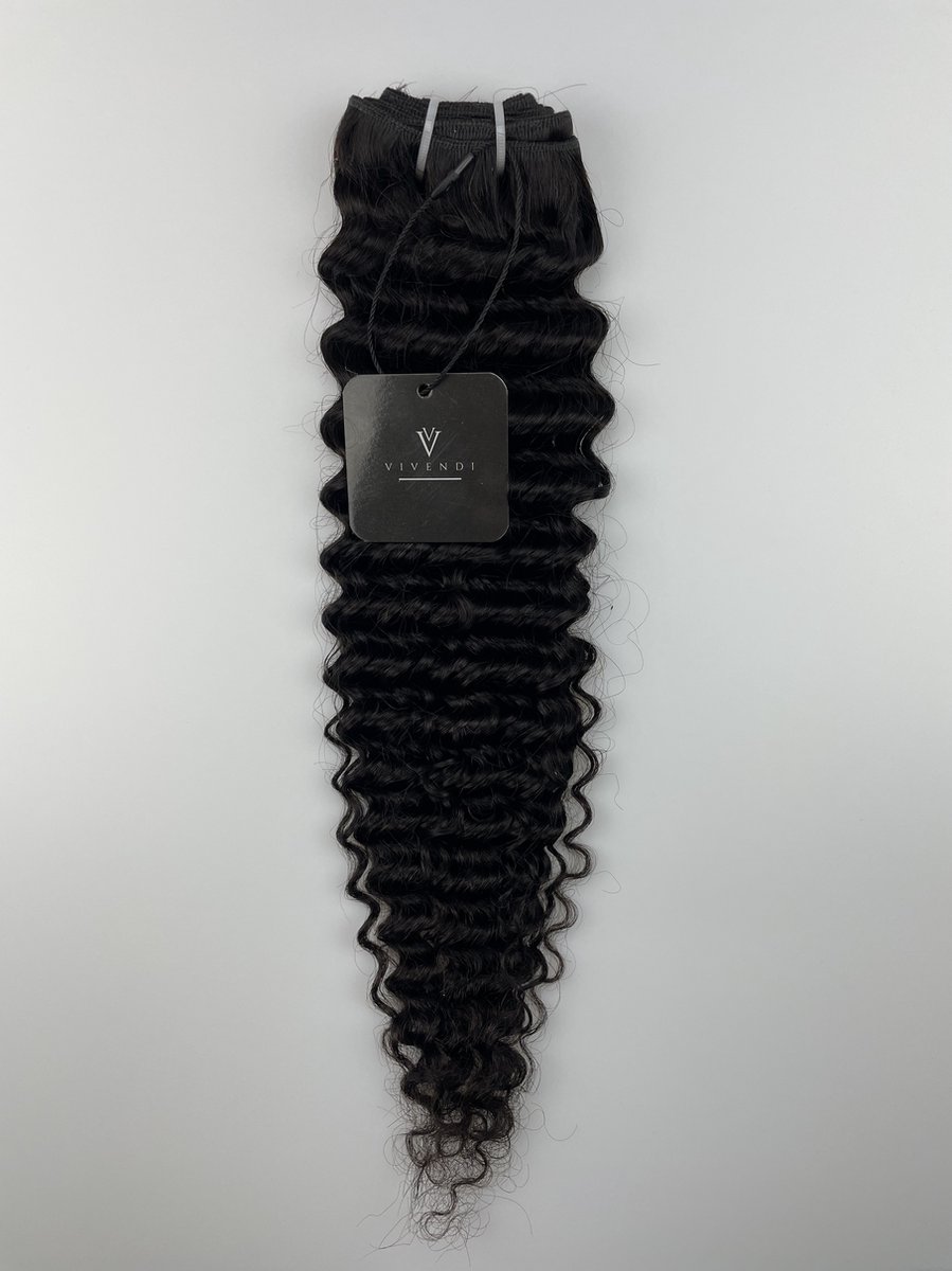 Indian raw hair weave extension deep curly 24 inch
