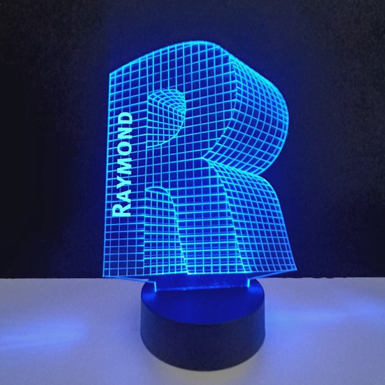 3D LED Lamp - Letter Met Naam - Raymond