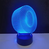 3D LED Lamp - Letter - O