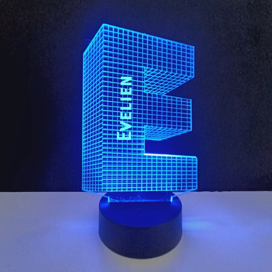 Lampe LED 3D - Lettre Avec Nom - Evelien