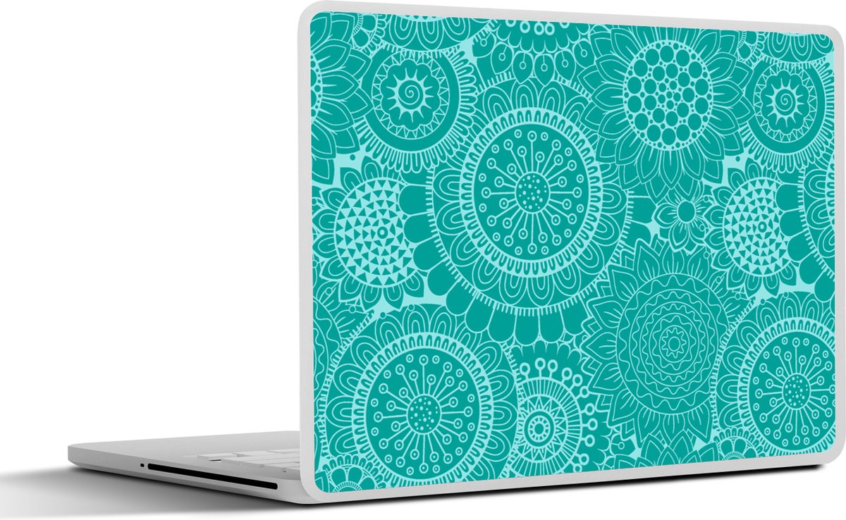 Laptop sticker - 11.6 inch - Patroon - Zonnebloemen - Mandala - 30x21cm - Laptopstickers - Laptop skin - Cover