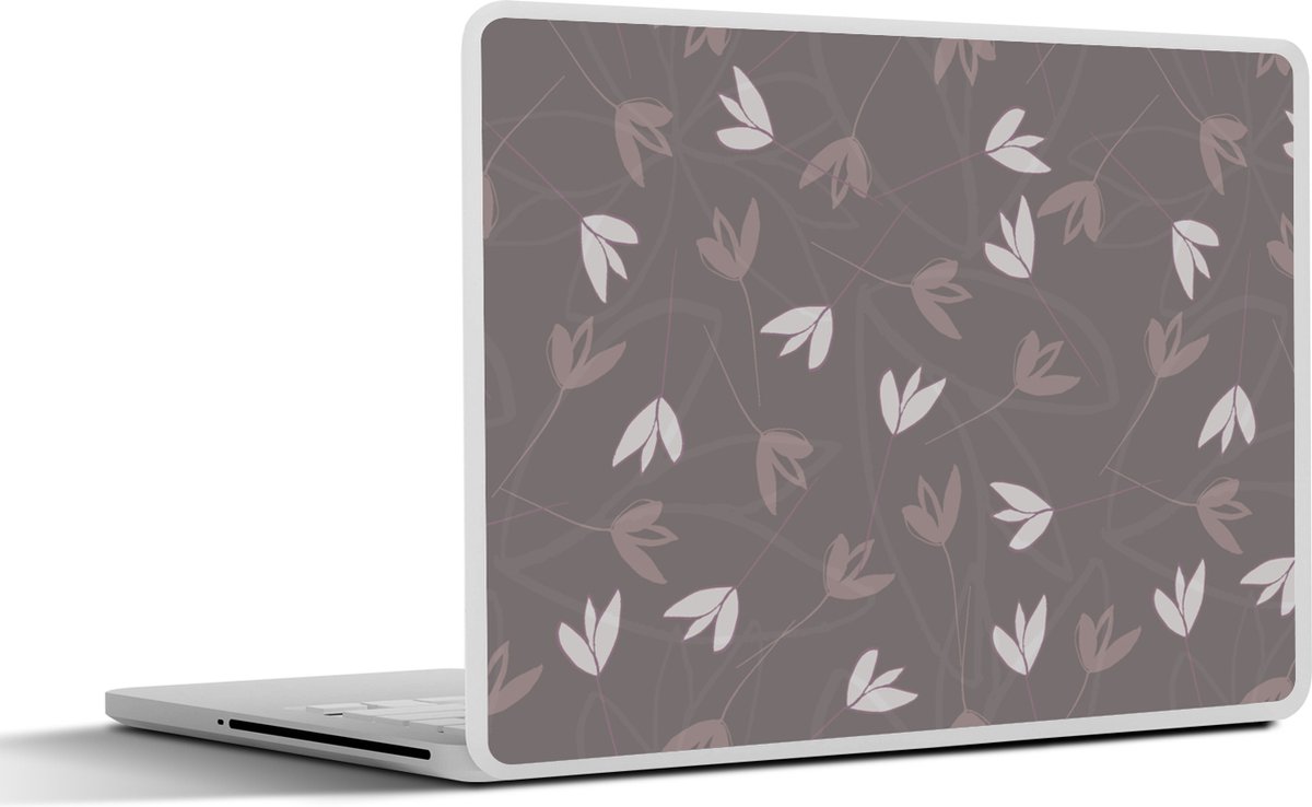 Laptop sticker - 11.6 inch - Patronen - Tulpen - Minimalistisch - 30x21cm - Laptopstickers - Laptop skin - Cover