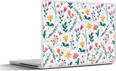 Laptop sticker - 13.3 inch - Patronen - Bloemen - Bladeren - 31x22,5cm - Laptopstickers - Laptop skin - Cover