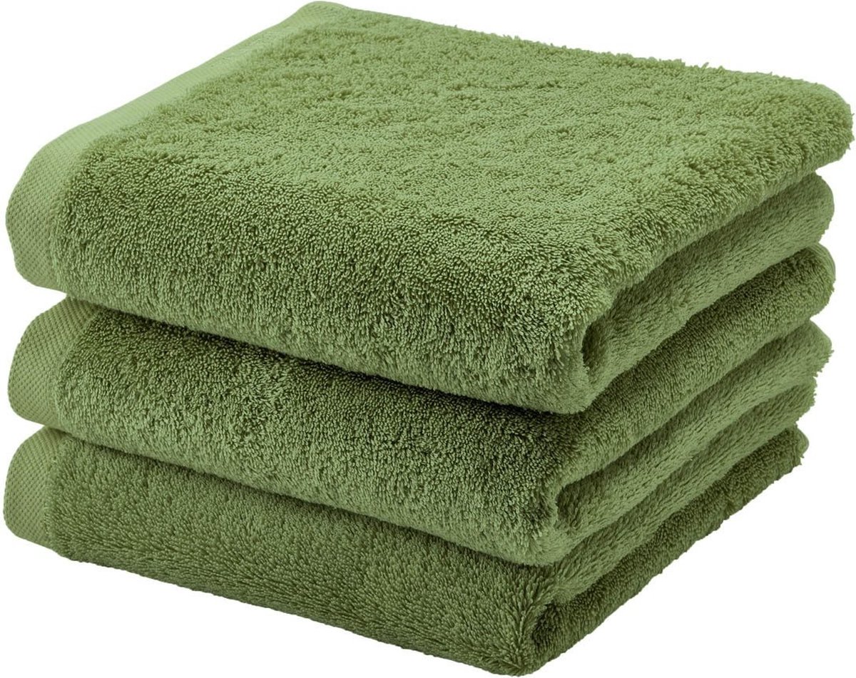 Aquanova handdoek London - 55x100 cm - Set van 3 - Cedar Green