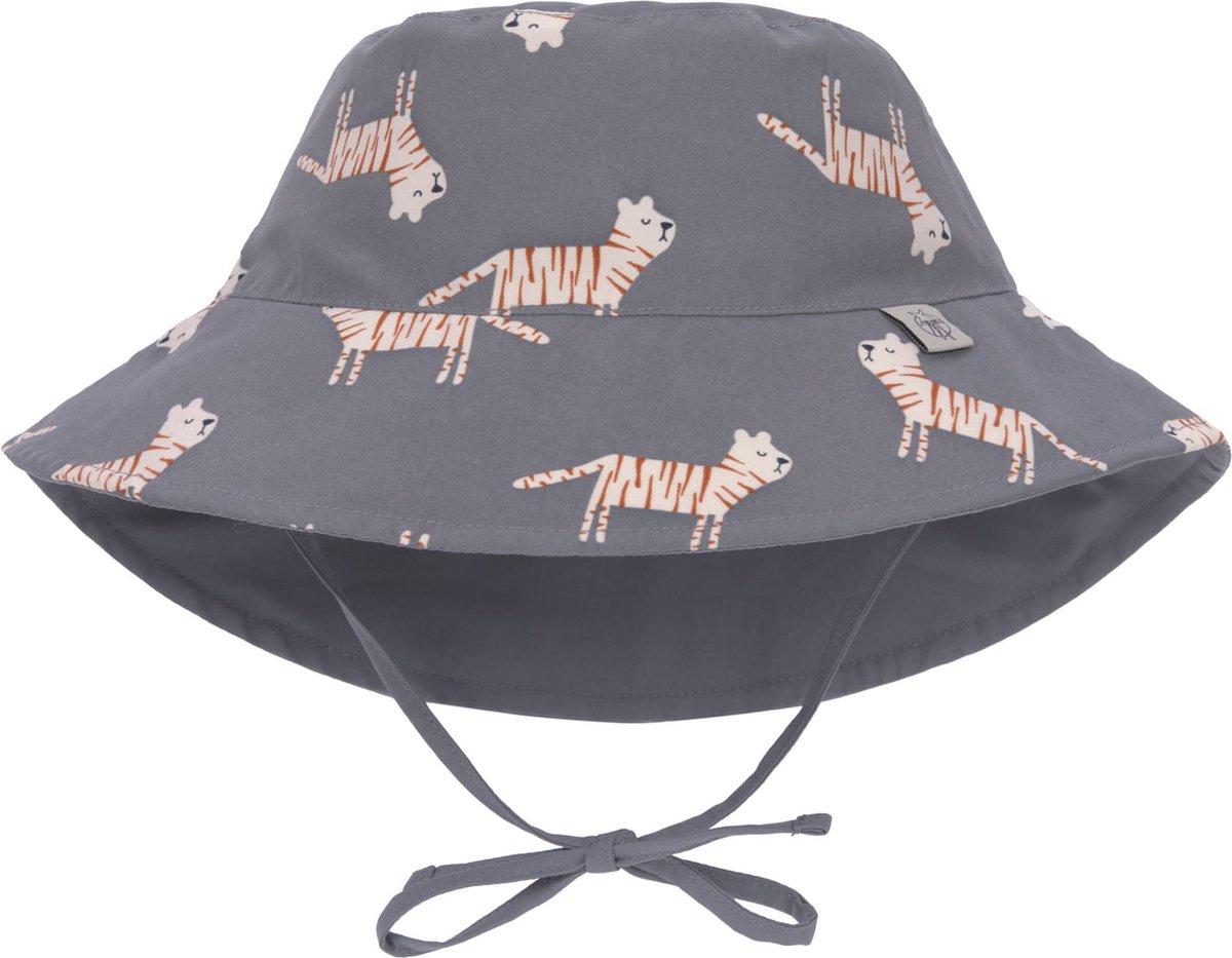 Lässig - UV-Beschermende bucket hoed voor kinderen - Olifant - Grijs - maat L (50-51cm)