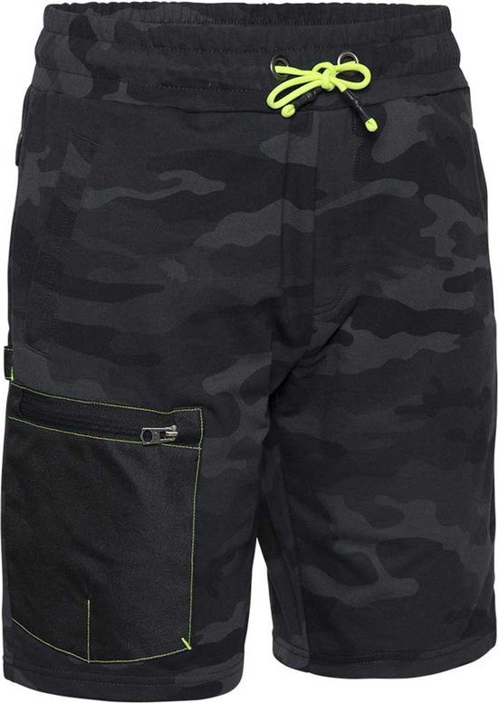 Pantalon de jogging court de travail Greg 1401 de Nine Worths | Grijs/ Camouflage | XL