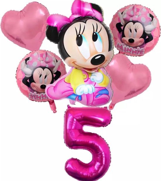 Disney Minnie Mouse Ballonnen 6 stuks Verjaardagsfeestje Decoraties Baby Shower Decor Kids Party Mickey Ballon