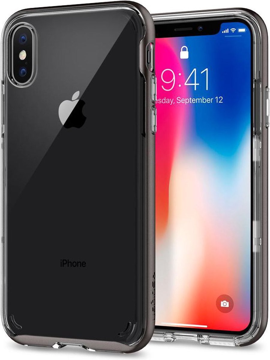 Spigen Neo Hybrid Crystal Hoesje Apple iPhone X Grijs