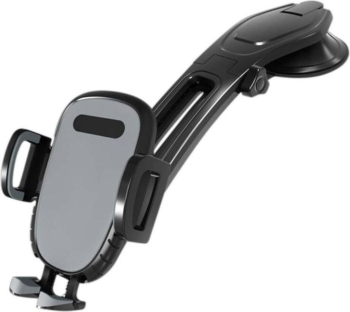 Universele zuignap Dashboard telefoonhouder met 360 graden rotatie LB-520 - grijs One Touch-armontgrendelingsknop en vergrendelingshendel