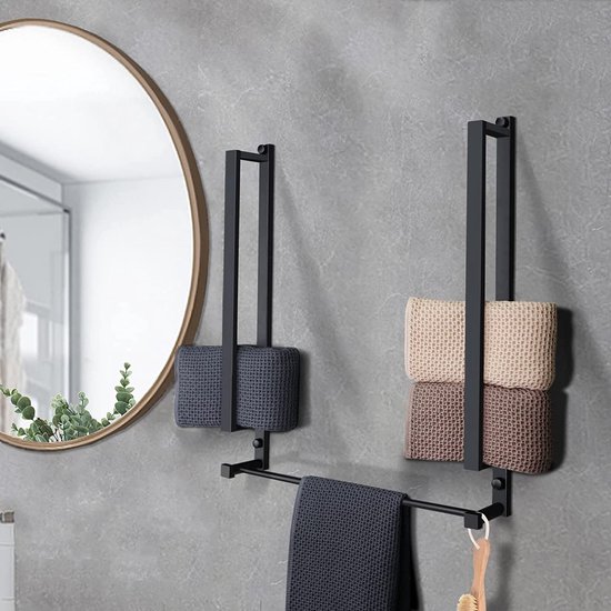 Zilverkleurige Geborstelde Handdoekhouders 40 cm kopen? ✔️ Tot 67% korting