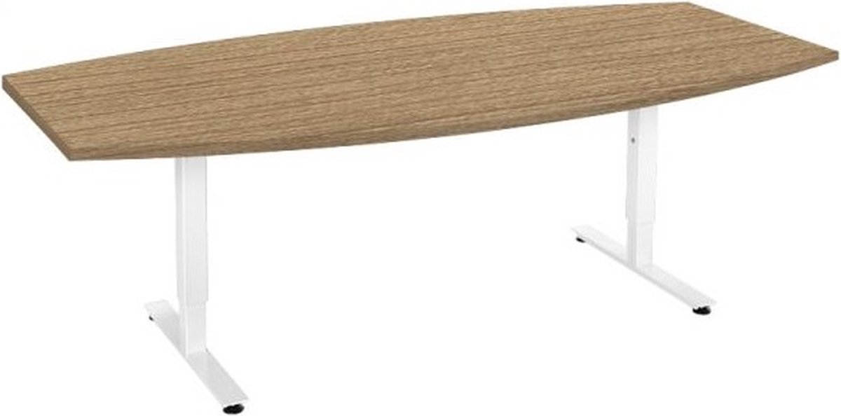 Offeco Bureau York Plus - Bureau - Bureautafel - Vergadertafel - Gaming bureau - Game bureau - Computertafel - Desk - Bureau Wit - Verstelbaar bureau - Gaming Desk - Bureau tafel - Bureau verstelbaar   Havanna -240x120cm-- blad-  onderstel- x120