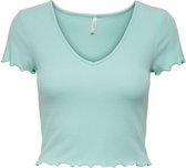 Only Kika S/S V-Neck Top Pastel Turquoise GROEN L