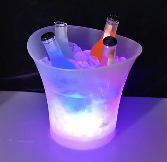 LED Ijsemmer 6L Met Kleurverandering - Draagbare Gradiënt Ijsemmer Voor Bier, Champagne En Wijn