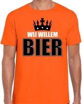 Koningsdag t-shirt Wij Willem bier - oranje - heren - koningsdag outfit / kleding XXL