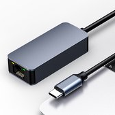 NÖRDIC USBC-LAN USB-C naar RJ45 adapter - 2,5Gbps - Thunderbolt 3 en 4 - Space Gray