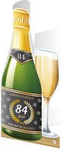 wenskaart champagne - 84 jaar 12 x 18 cm papier