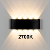 Luminize Wandlamp Ovaal binnen en buiten - Dimbaar - Industrieel - Muurlamp - Buitenlamp - Led - Zwart - 27x8x4.7 cm