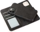 Mobiq - Magnetische 2-in-1 Wallet Case iPhone 12 / 12 Pro - zwart