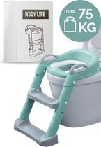 N'JOY Life - Toilettrainer met trapje - Wc verkleiner - Toilet trainer met trapje - Opvouwbaar - 2 tot 7 jaar -  Groen