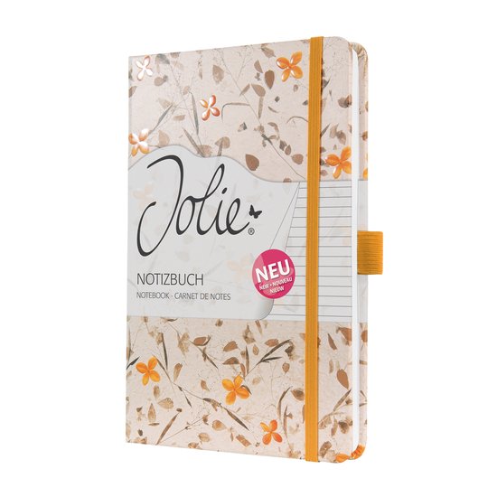 Sigel - carnet - A5 - Jolie Beauty - couverture rigide - 174 pages - ligne - papier 80 g/m² - Bloom Yellow - SI-JN341