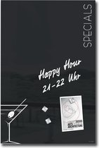 Sigel glasmagneetbord - Artverum - 40x60cm - zwart Cocktail - SI-GL296