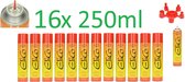 SMH LINE® Universeel Aansteker Gas - Gasvulling butaan - 16x 300ML