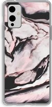 Case Company® - OnePlus 9 hoesje - Roze stroom - Soft Cover Telefoonhoesje - Bescherming aan alle Kanten en Schermrand