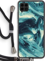 Case Company® - Samsung Galaxy A22 4G hoesje met Koord - Dreaming About Whales - Telefoonhoesje met Zwart Koord - Bescherming aan alle Kanten en Over de Schermrand