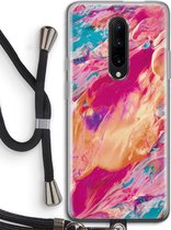 Case Company® - OnePlus 7 Pro hoesje met Koord - Pastel Echoes - Telefoonhoesje met Zwart Koord - Bescherming aan alle Kanten en Over de Schermrand