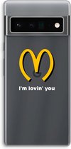 Case Company® - Google Pixel 6 Pro hoesje - I'm lovin' you - Soft Cover Telefoonhoesje - Bescherming aan alle Kanten en Schermrand