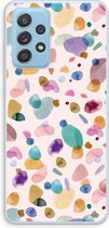 Case Company® - Samsung Galaxy A73 hoesje - Terrazzo Memphis - Soft Cover Telefoonhoesje - Bescherming aan alle Kanten en Schermrand