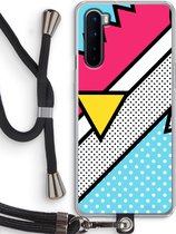 Case Company® - OnePlus Nord hoesje met Koord - Pop Art #3 - Telefoonhoesje met Zwart Koord - Bescherming aan alle Kanten en Over de Schermrand