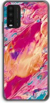 Case Company® - Xiaomi Redmi 9T hoesje - Pastel Echoes - Soft Cover Telefoonhoesje - Bescherming aan alle Kanten en Schermrand