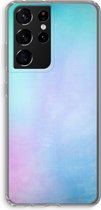 Case Company® - Samsung Galaxy S21 Ultra hoesje - Mist pastel - Soft Cover Telefoonhoesje - Bescherming aan alle Kanten en Schermrand
