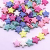 Kralen doos - Starburst, Beads for kids, Stars, multi- coloured.  500pcs