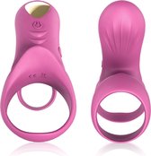 Darenci Penis Ring - Vibrator - Cock Ring - Mannen & Vrouwen - G-spot stimulator - Elektrisch - Oplaadbaar - Penis Stimulator - Remote control - Roze