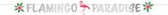 letterslinger flamingo 135 cm karton zilver/roze/groen