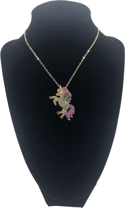 Unicorn ketting goud, Eenhoorn, Magisch, Rainbow, Regenboog, Chain, Necklace