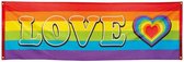 regenboog banner love 220x74cm