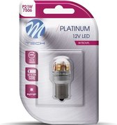 M-Tech Platinum LED P21W / BA15s 12V - 15x Led diode - Canbus - Wit - Enkel