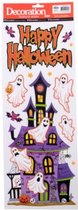 raamstickers Halloween huis 21 x 59 cm vinyl paars