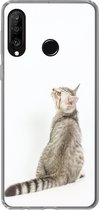 Telefoonhoesje Geschikt voor Huawei P30 Lite hoesje - Kat - Huisdieren - Vacht - Siliconen Telefoonhoesje