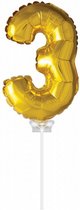 Folie ballon 3 goud 40cm