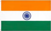 Senvi Printwear - Flag India - Grote India vlag - Gemaakt Van 100% Polyester - UV & Weerbestendig - Met Versterkte Mastrand - Messing Ogen - 90x150 CM - Fair Working Conditions