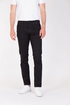 Liberty Island Denim Jeans Heren - Slim Fit met Stretch, zwarte jeans duurzaam geproduceerd, BCI, heren broek, skinny denim met used effect wash, model Lars 36x32