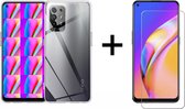 Oppo Reno 5z hoesje siliconen case transparant 1x Oppo Reno 5z screenprotector