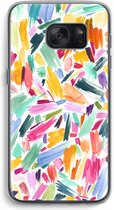 Case Company® - Samsung Galaxy S7 hoesje - Watercolor Brushstrokes - Soft Cover Telefoonhoesje - Bescherming aan alle Kanten en Schermrand